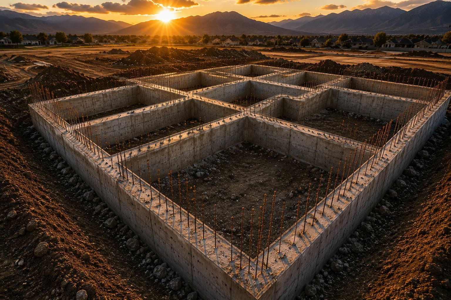 Foundations — Dug to plan. Packed to hold.